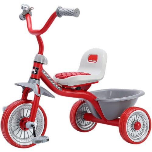 Kids Tricycle, Learning Balance Tricycle with Steel Frame, Adjustable Seat, Storage Bin, Silent Tires for Kids, 2 to 6 Year Old Kids Tricycle, Learning Balance Tricycle with Steel Frame, Adjustable Seat, Storage Bin, Silent Tires for Kids, 2 to 6 Year Old